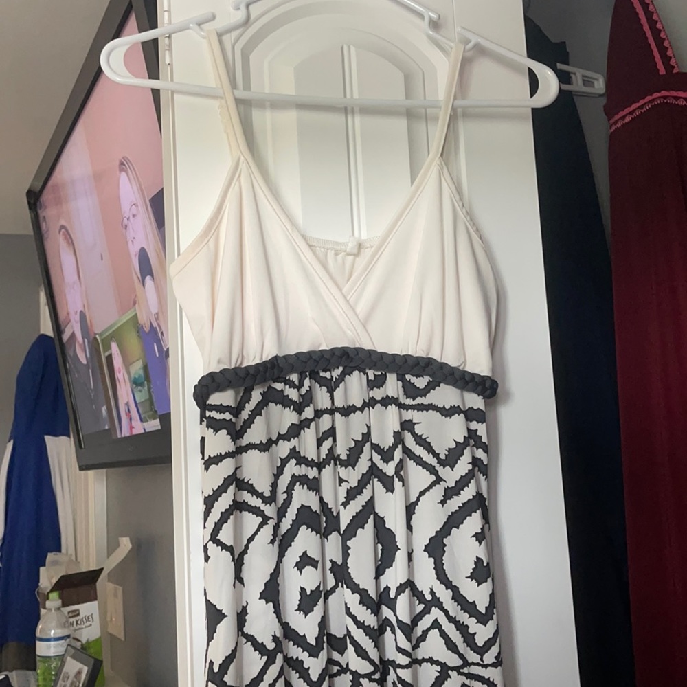 Black and white maxi dress